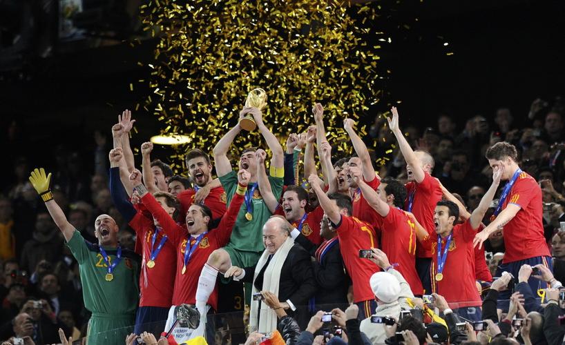 在南非世界杯西班牙夺冠